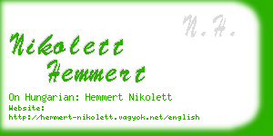 nikolett hemmert business card